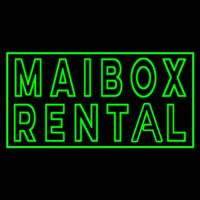 Green Mailbo  Rental Block Neon Skilt