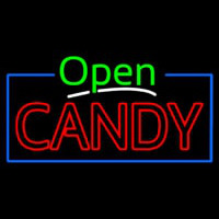 Green Open Red And Yellow Candy Neon Skilt