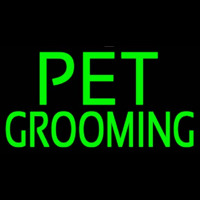 Green Pet Grooming Block 2 Neon Skilt