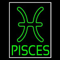 Green Pisces Neon Skilt