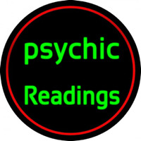 Green Psychic Readings Neon Skilt