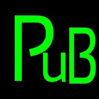 Green Pub Neon Skilt