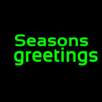 Green Seasons Greetings Neon Skilt