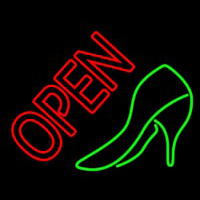 Green Shoe Open Neon Skilt