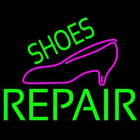 Green Shoes Repair Pink Sandal Neon Skilt