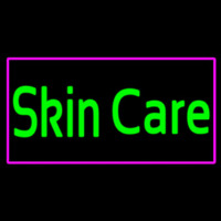 Green Skin Care Pink Border Neon Skilt