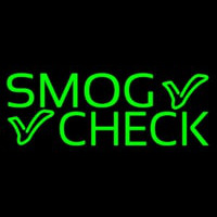 Green Smog Check Neon Skilt