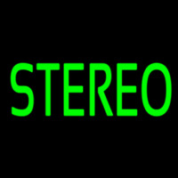 Green Stereo Block 2 Neon Skilt