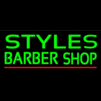 Green Styles Barber Shop Neon Skilt