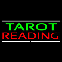 Green Tarot Red Reading And White Line Neon Skilt