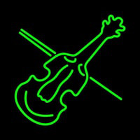 Green Violin Neon Skilt