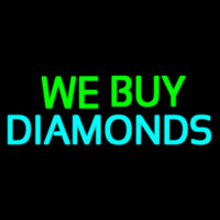 Green We Buy Turquoise Diamonds Neon Skilt