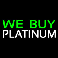 Green We Buy White Platinum Neon Skilt