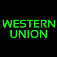 Green Western Union Neon Skilt