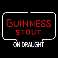 Guinness Stout ON DRAUGHT Neon Skilt