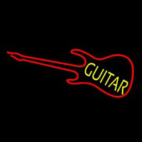 Guitar Red 2 Neon Skilt