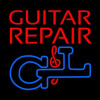 Guitar Repair Neon Skilt