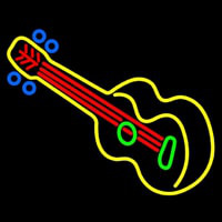 Guitar Strings Neon Skilt
