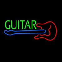 Guitar With Logo 2 Neon Skilt