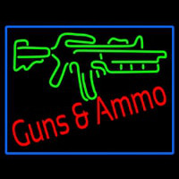 Gun Ammo Neon Skilt