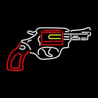 Gun Logo Neon Skilt