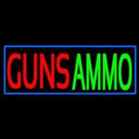 Guns Ammo Neon Skilt