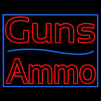 Guns Blue Line Ammo Neon Skilt