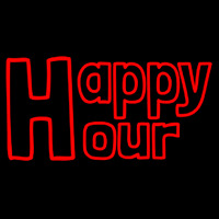 H For Happy Hour Neon Skilt