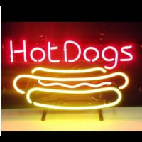HOT DOGS Neon Skilt