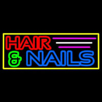 Hair And Nails Double Stroke Neon Skilt