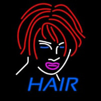 Hair Girl Logo Neon Skilt