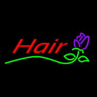 Hair With Flower Logo Neon Skilt