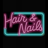 Hair and Nails Neon Skilt
