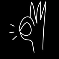 Hand Logo Neon Skilt