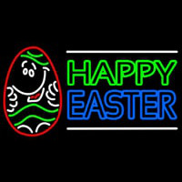 Happy Easter 3 Neon Skilt