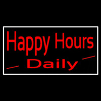 Happy Hours Daily Neon Skilt