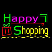 Happy Shopping Logo Neon Skilt
