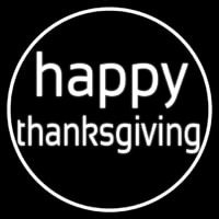 Happy Thanksgiving 1 Neon Skilt