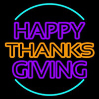 Happy Thanksgiving 1 Neon Skilt