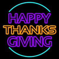 Happy Thanksgiving 1 Neon Skilt