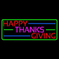 Happy Thanksgiving Block 2 Neon Skilt