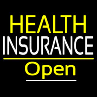 Health Insurance Open Neon Skilt