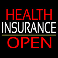 Health Insurance Open Neon Skilt