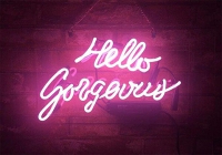 Hello Gorgeous Neon Skilt