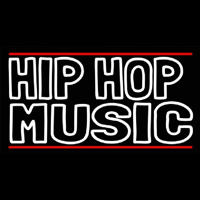 Hip Hop Music With Line Neon Skilt