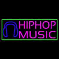 Hip Hop Music With Line Neon Skilt
