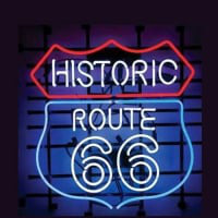 Historic Route 66 Butik Åben Neon Skilt