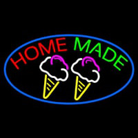 Home Made Ice Cream Cone Neon Skilt