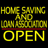 Home Savings And Loan Association Open Neon Skilt