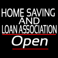 Home Savings And Loan Association Open Neon Skilt